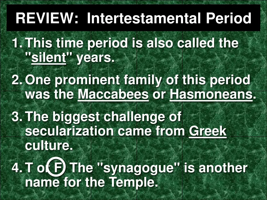 review intertestamental period 4