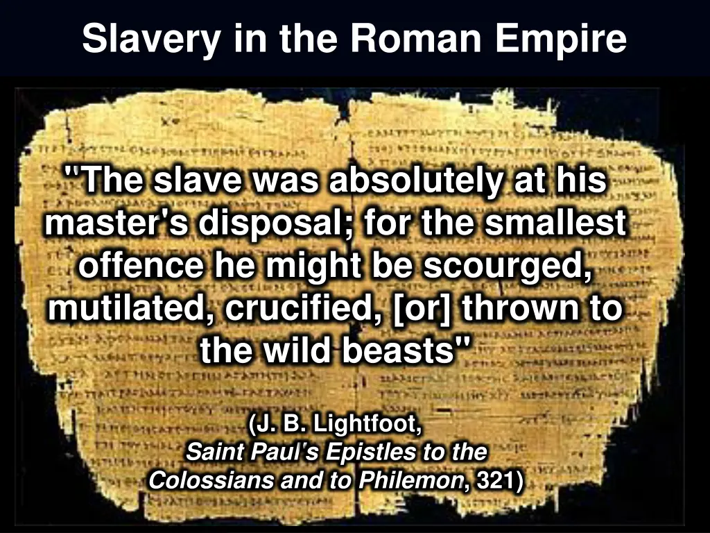 slavery in the roman empire 1