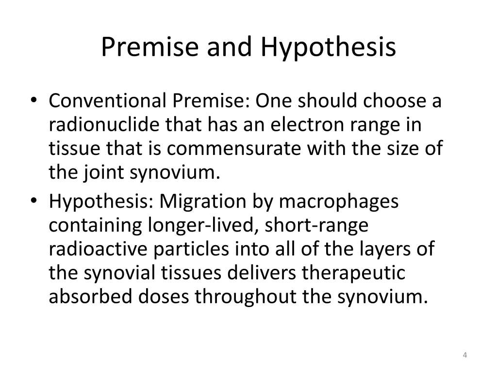 premise and hypothesis