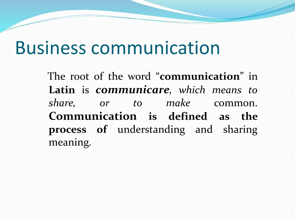 business communication