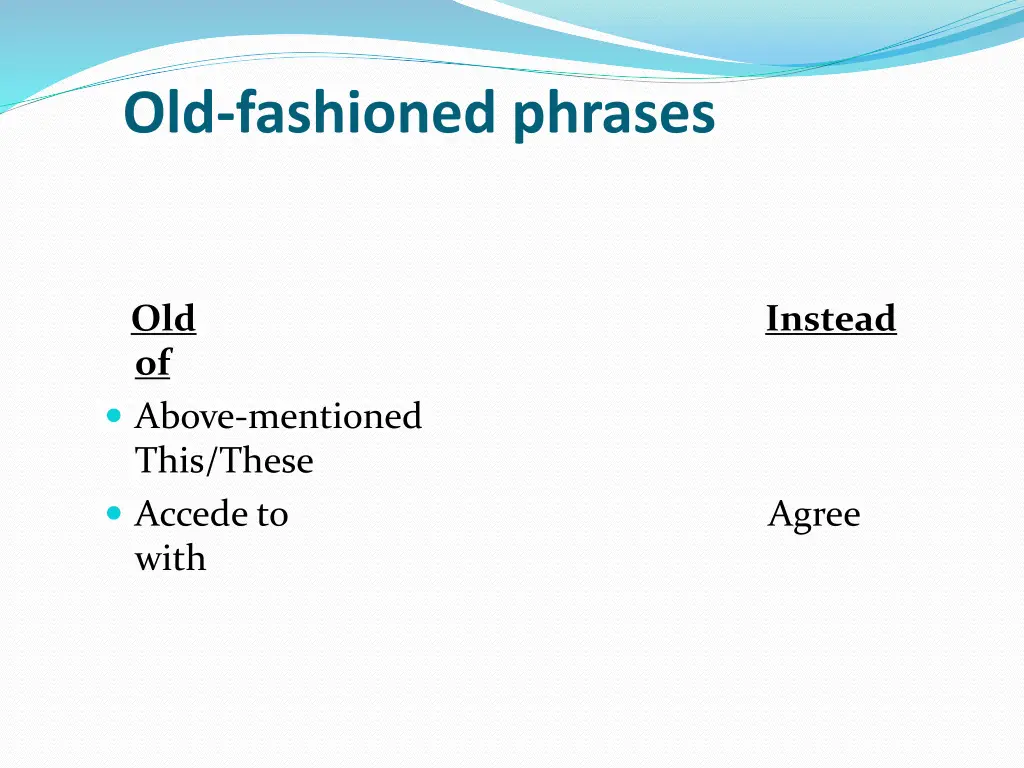 old fashioned phrases