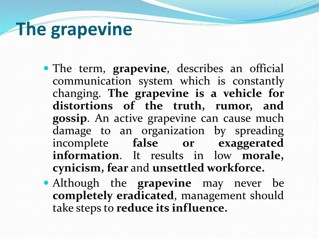 the grapevine