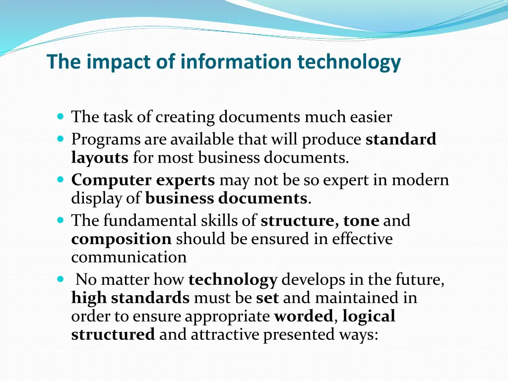 the impact of information technology