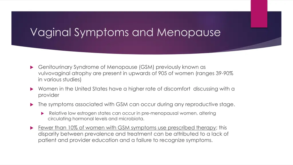 vaginal symptoms and menopause