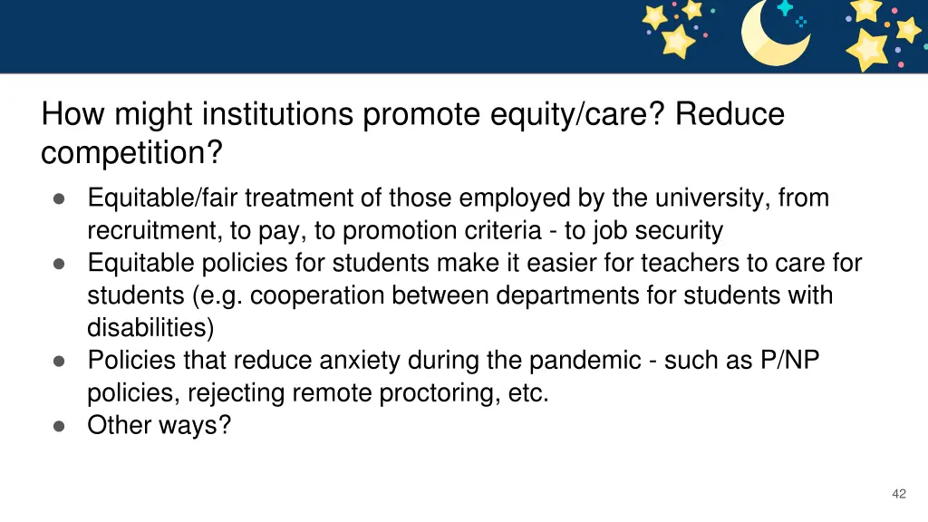 how might institutions promote equity care reduce