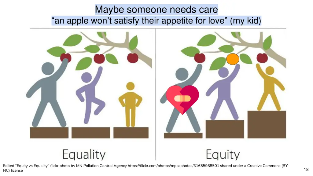 maybe someone needs care an apple won t satisfy