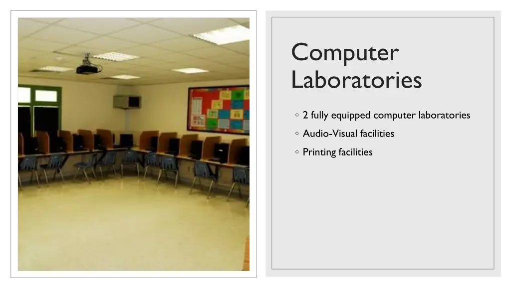 computer laboratories