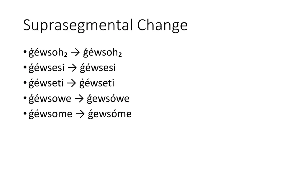 suprasegmental change