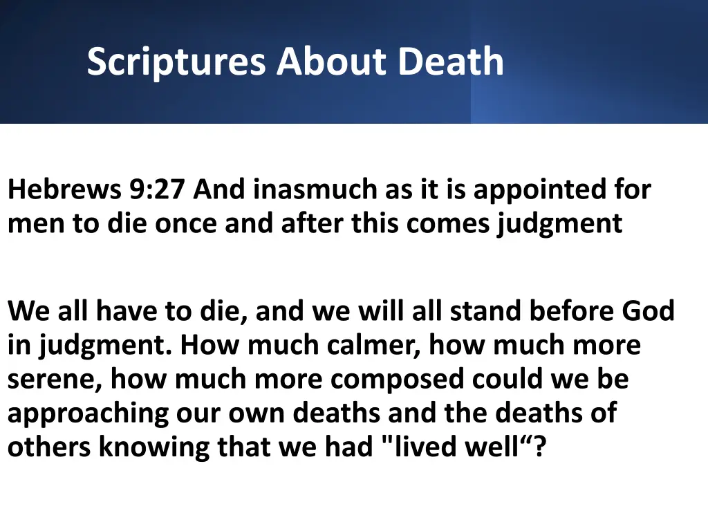 scriptures about death