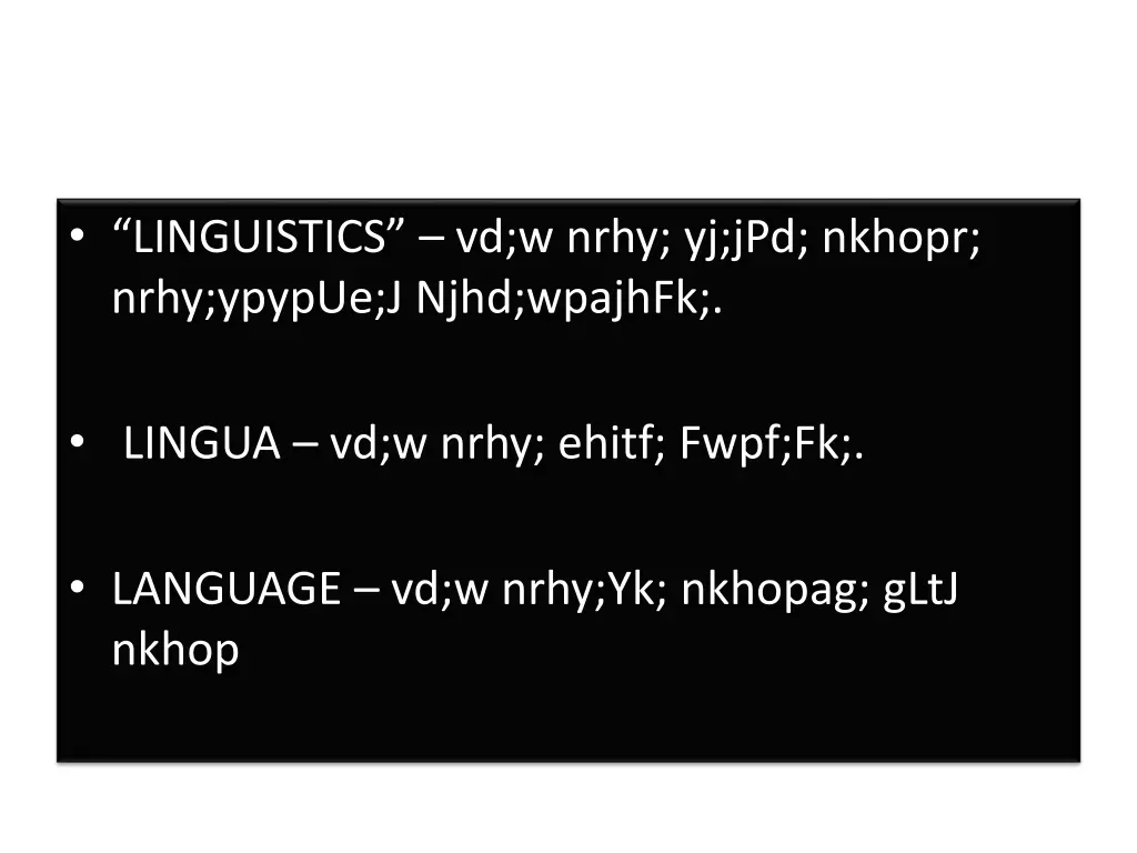 linguistics vd w nrhy yj jpd nkhopr nrhy ypypue