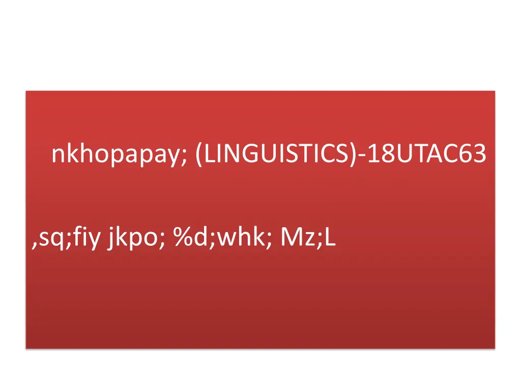 nkhopapay linguistics 18utac63