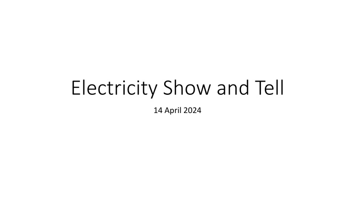 electricity show and tell