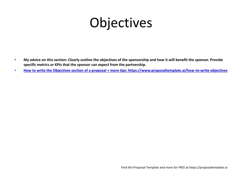 objectives