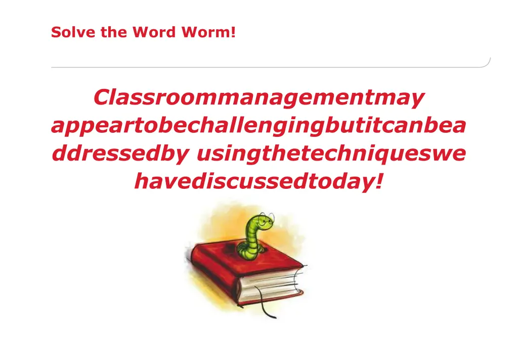 solve the word worm