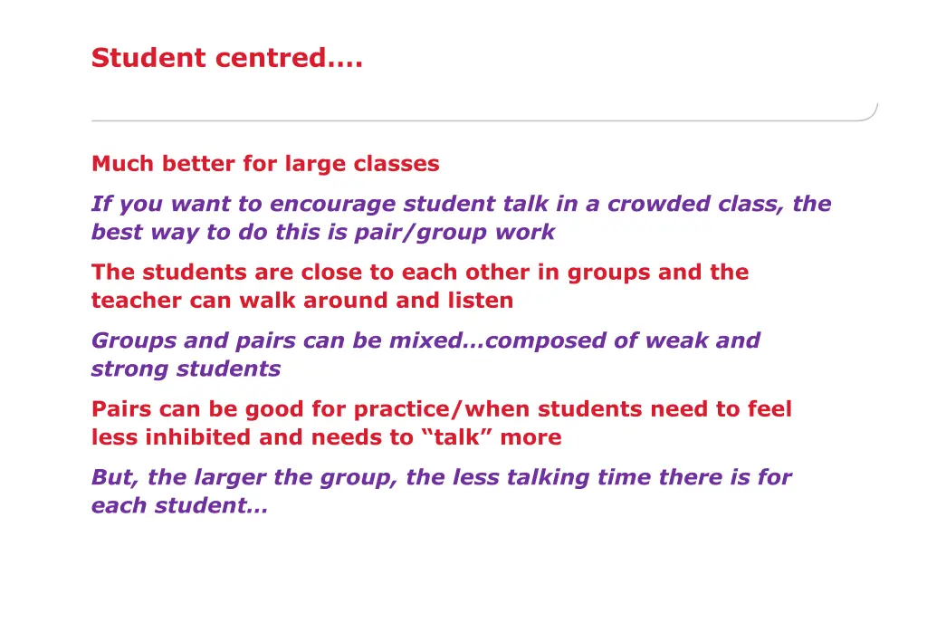 student centred