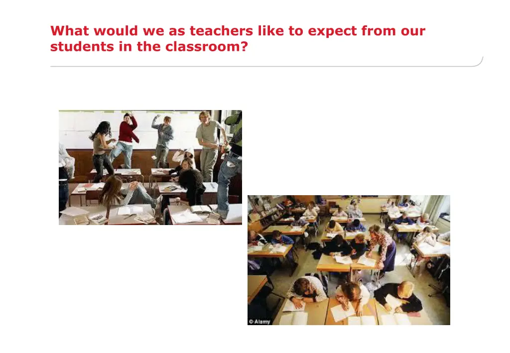 what would we as teachers like to expect from