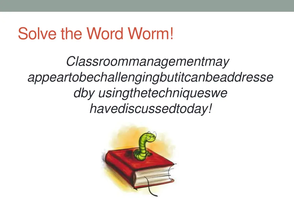 solve the word worm