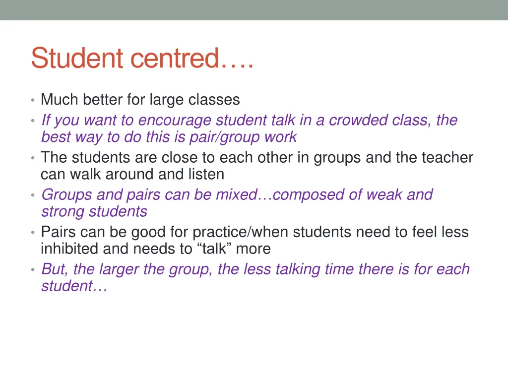 student centred