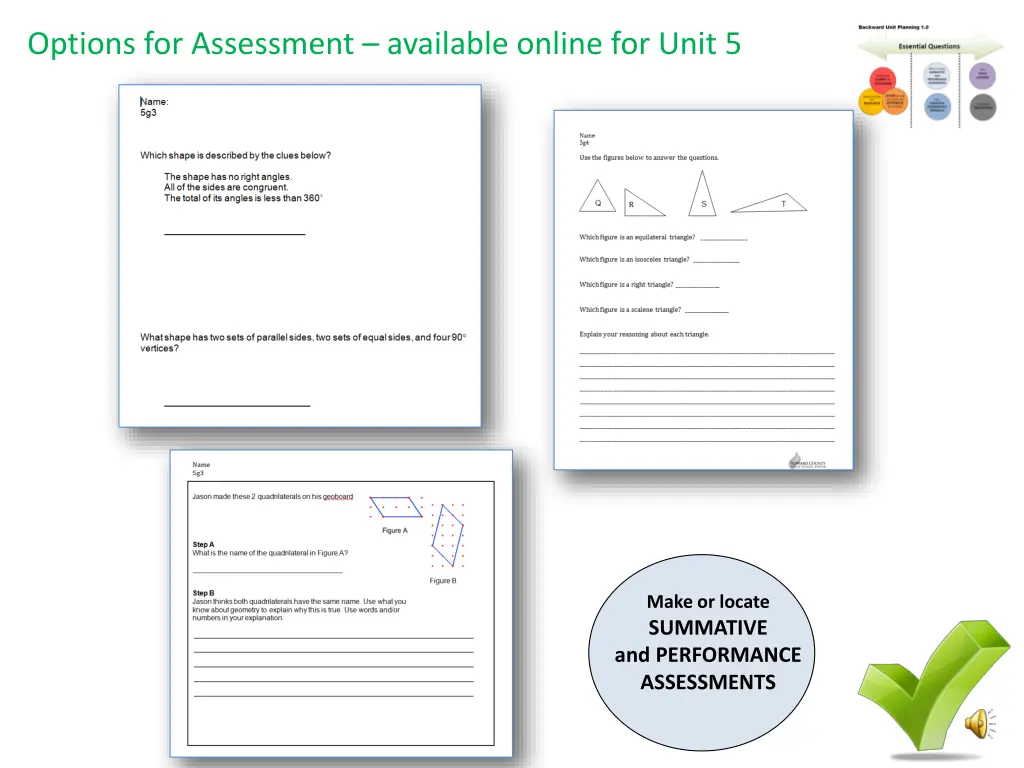 options for assessment available online for unit 5 1