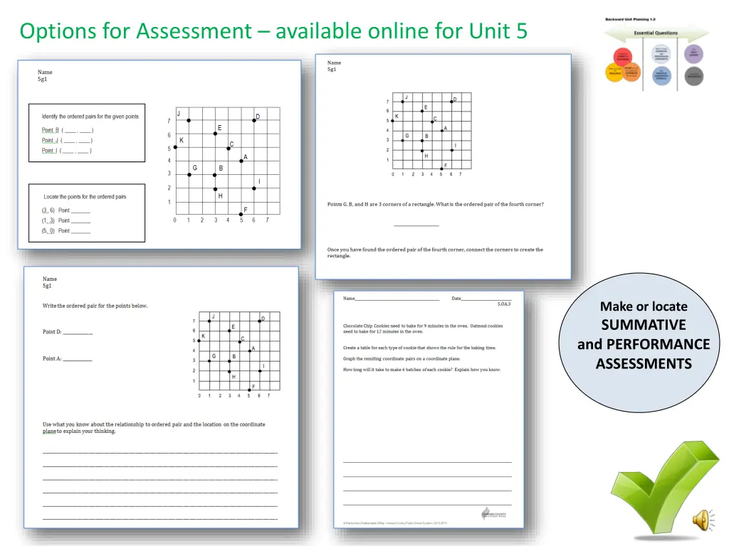 options for assessment available online for unit 5