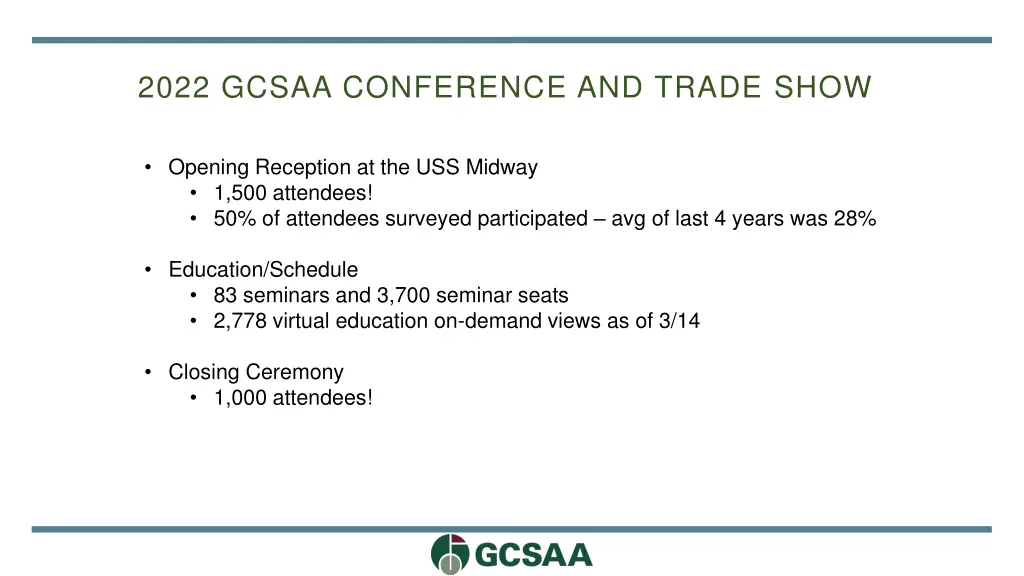 2022 gcsaa conference and trade show