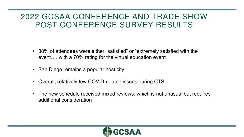 2022 gcsaa conference and trade show post