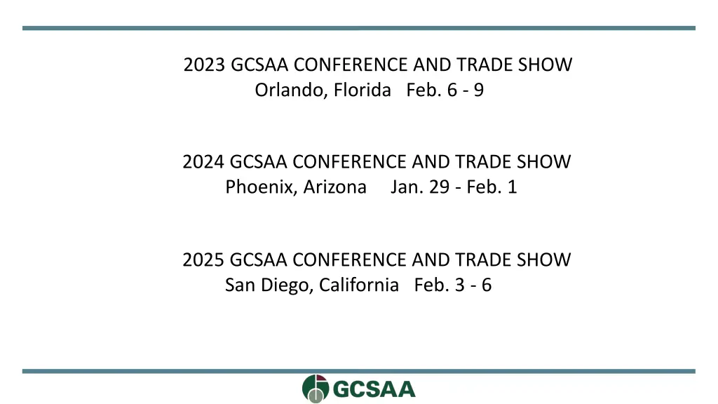 2023 gcsaa conference and trade show orlando