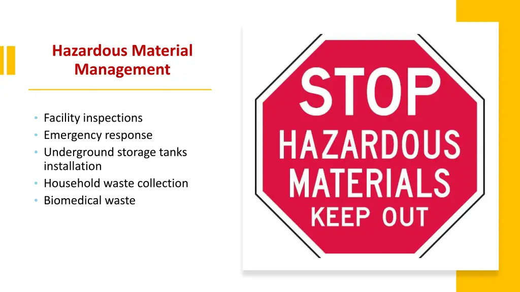 hazardous material management