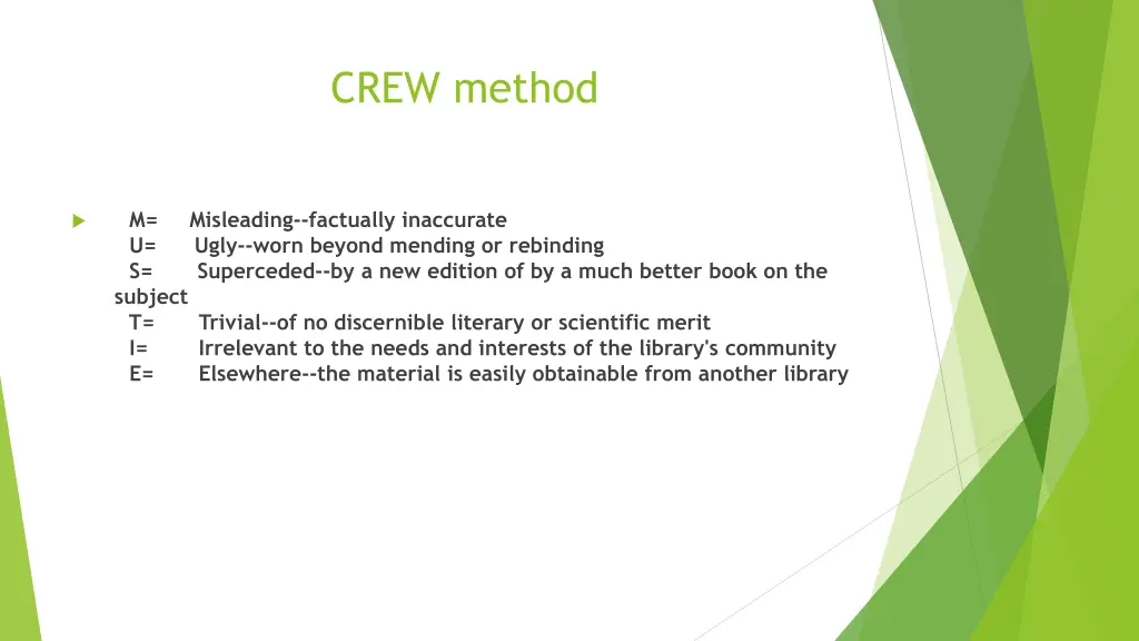 crew method