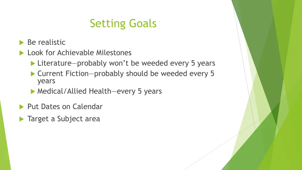 setting goals