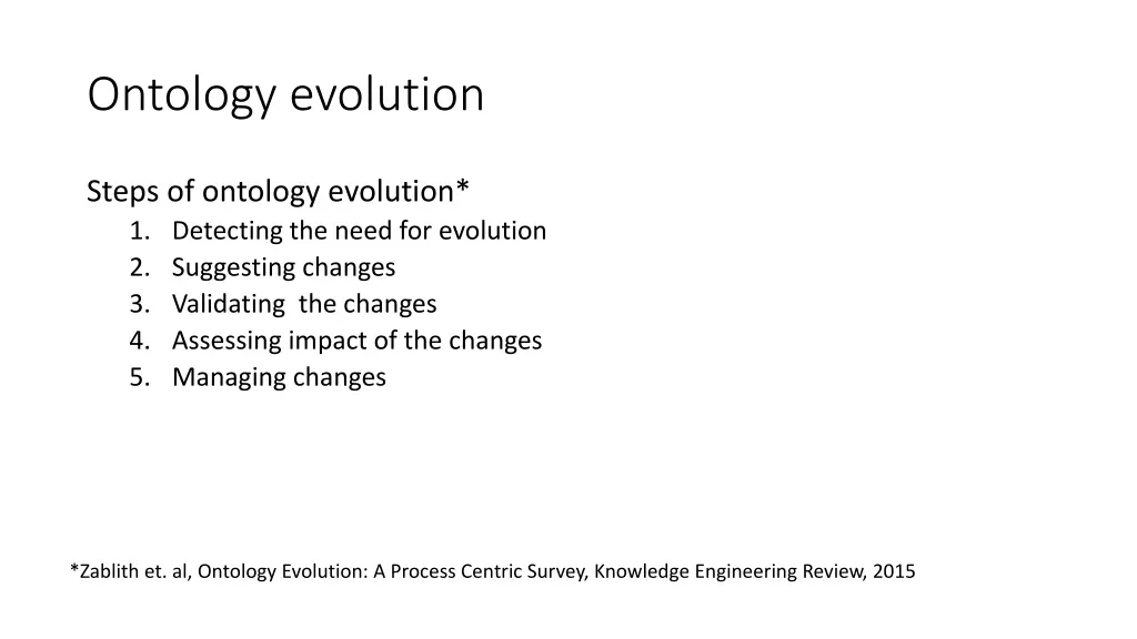 ontology evolution