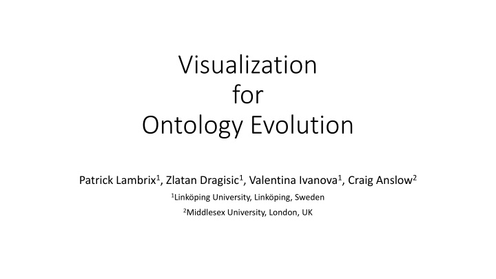 visualization for ontology evolution