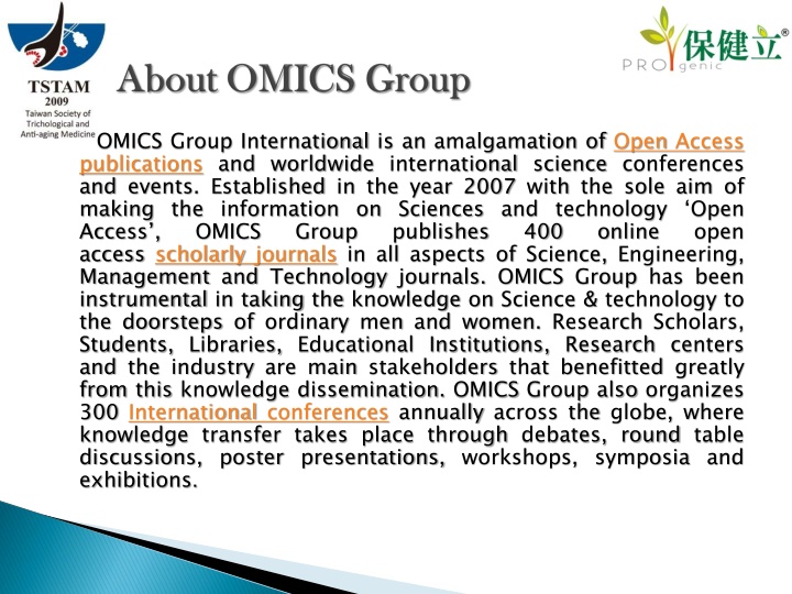 omics group international is an amalgamation