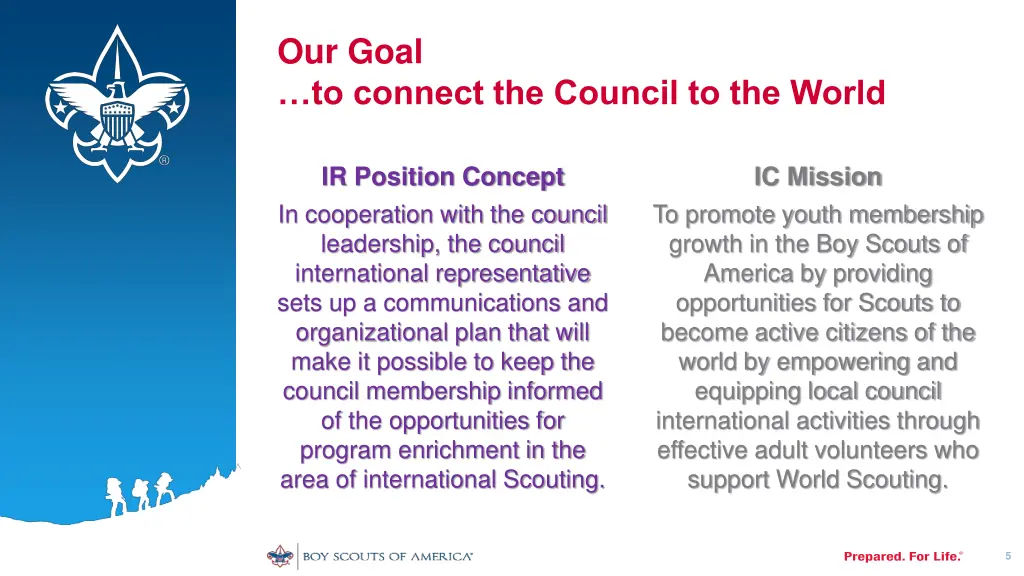 our goal to connect the council to the world