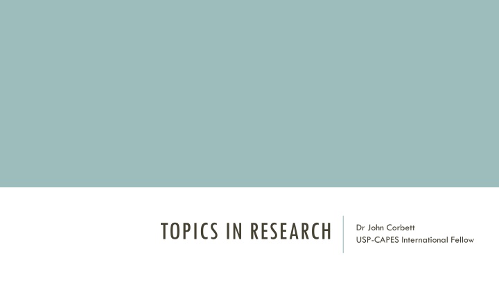 topics in research