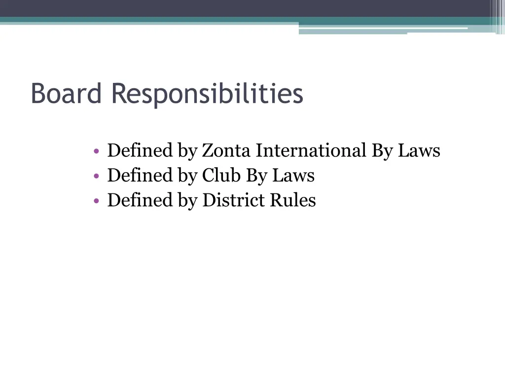 board responsibilities