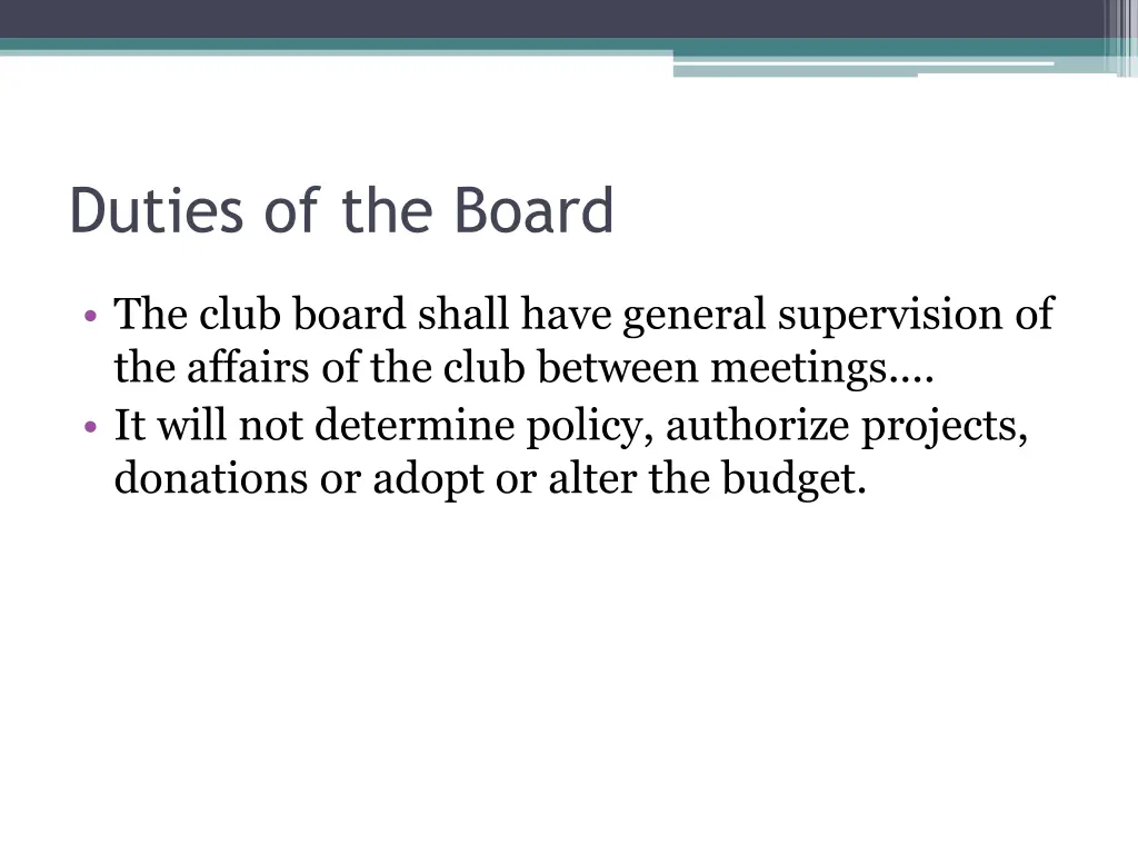 duties of the board