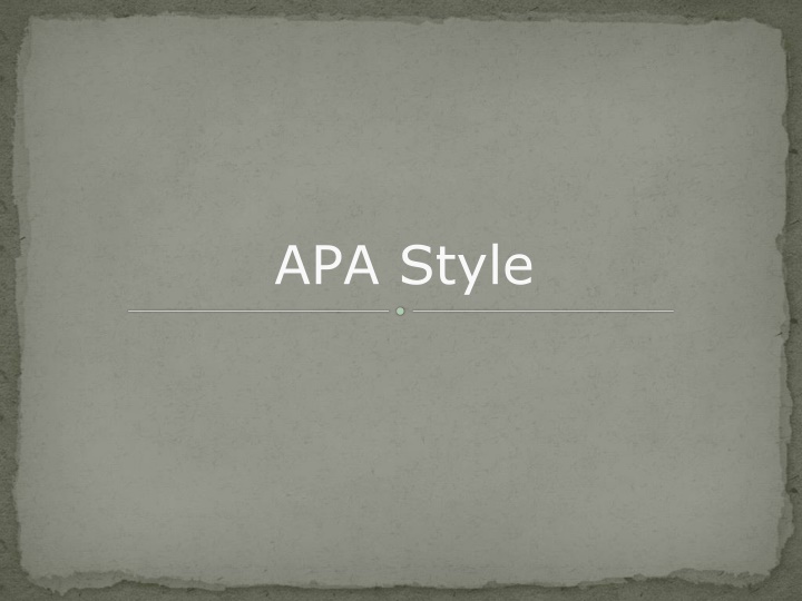 apa style