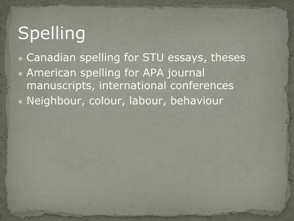 spelling