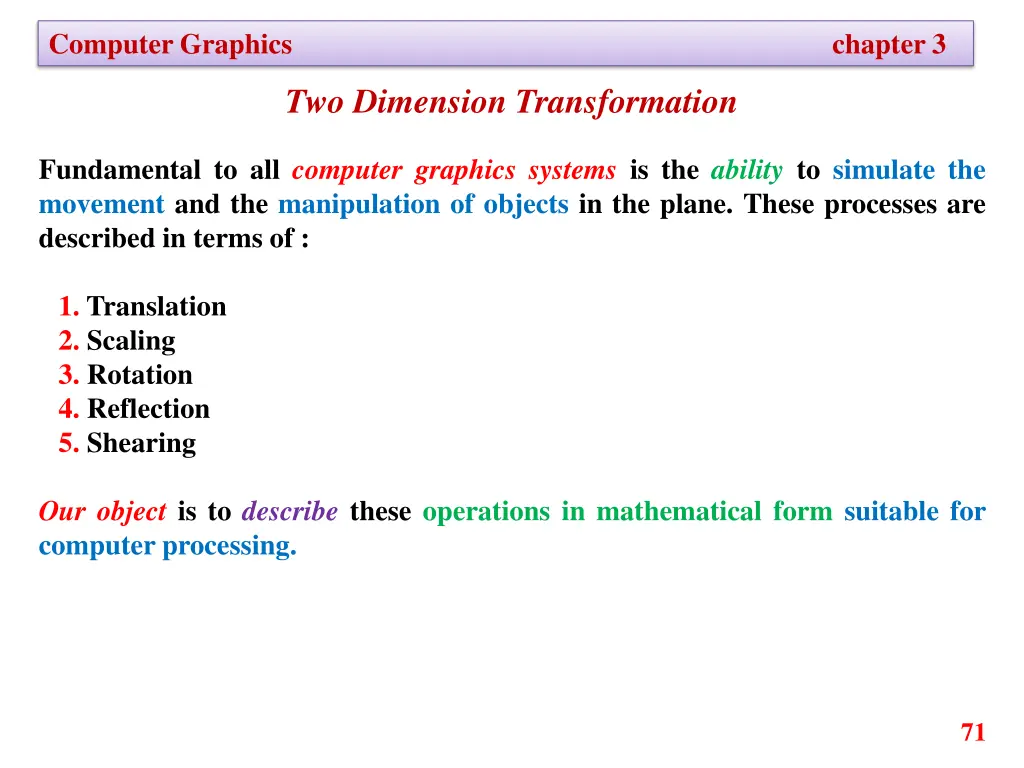 computer graphics chapter 3