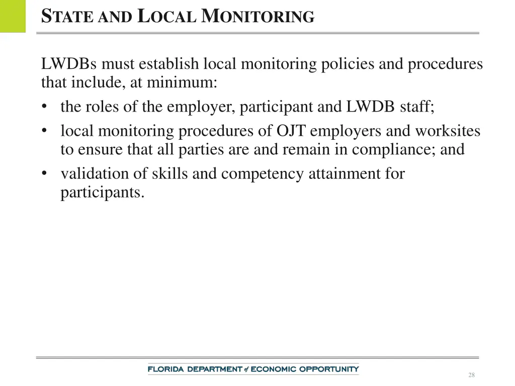 s tate and l ocal m onitoring 1