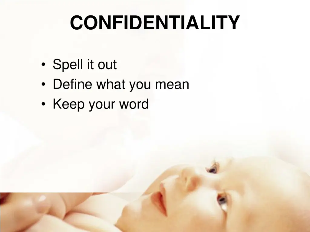 confidentiality