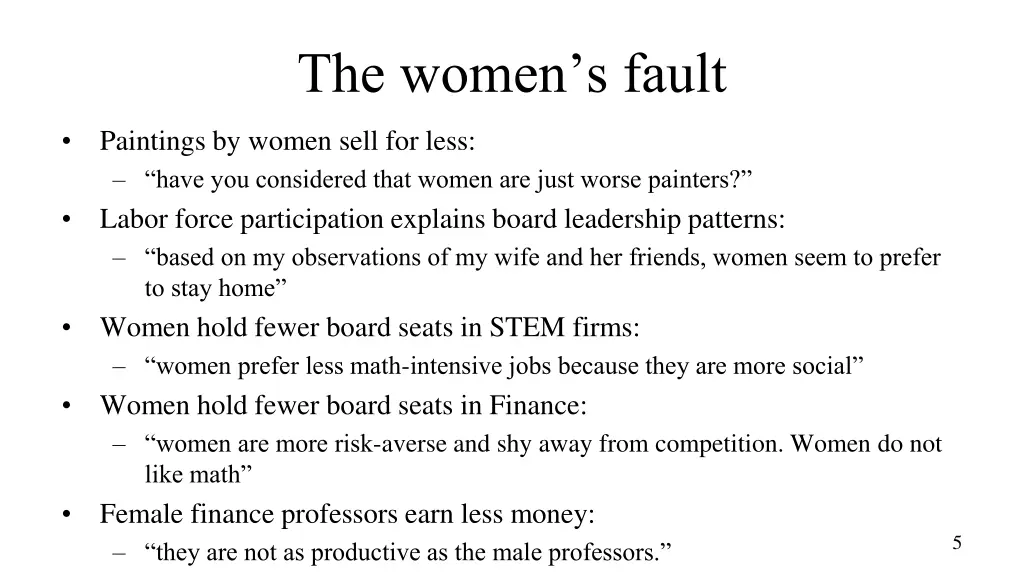 the women s fault