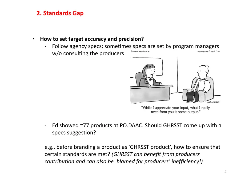 2 standards gap