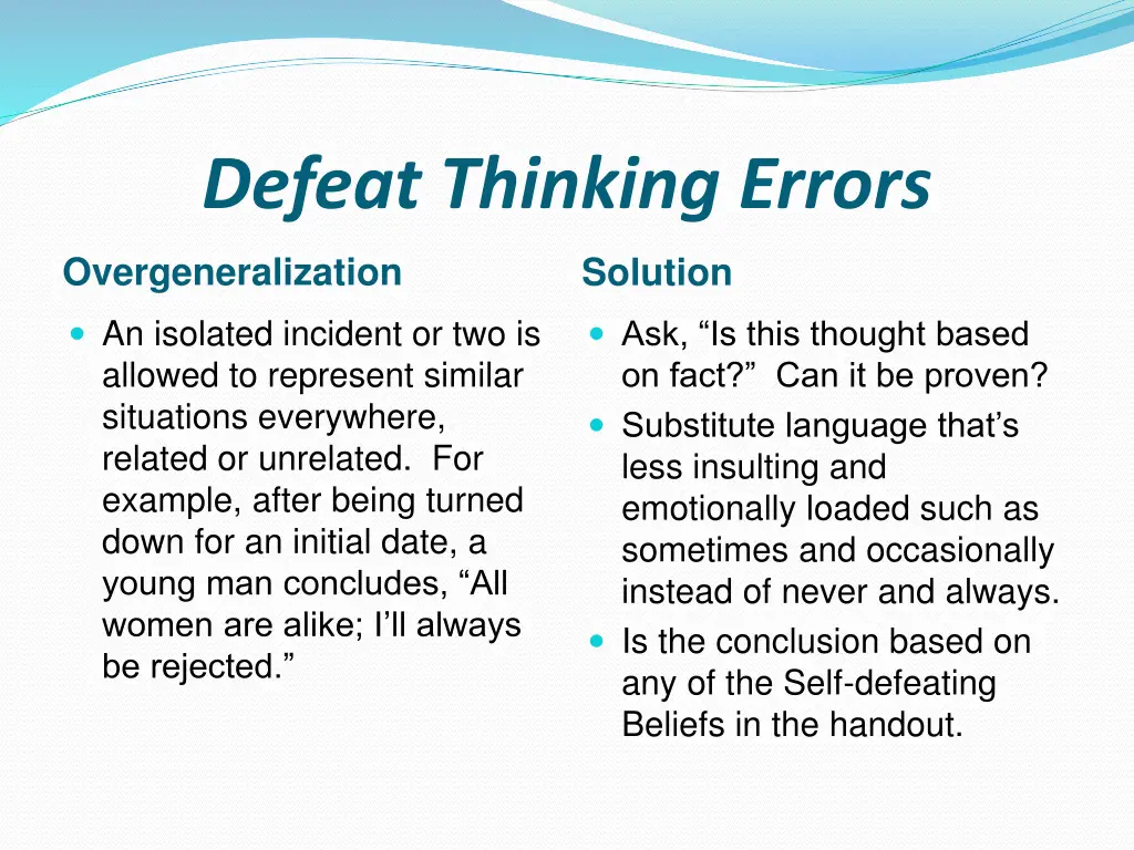 defeat thinking errors 2