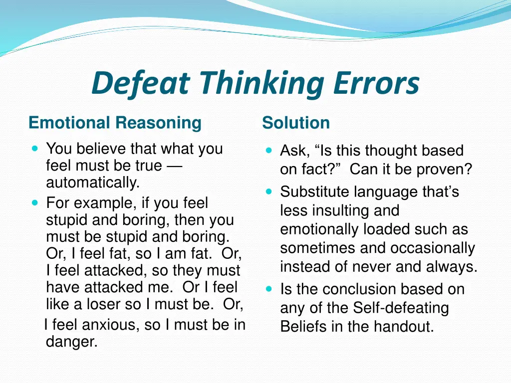 defeat thinking errors 3