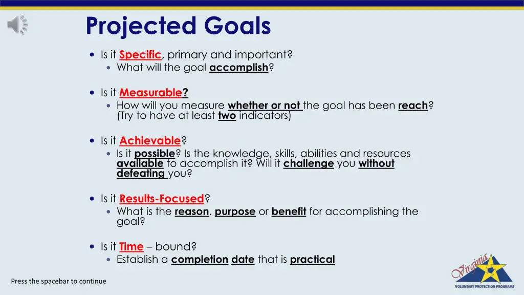 projected goals