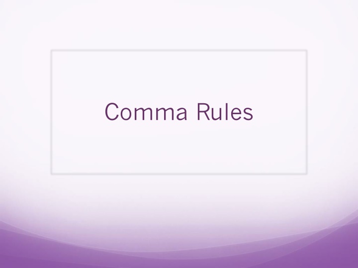 comma rules