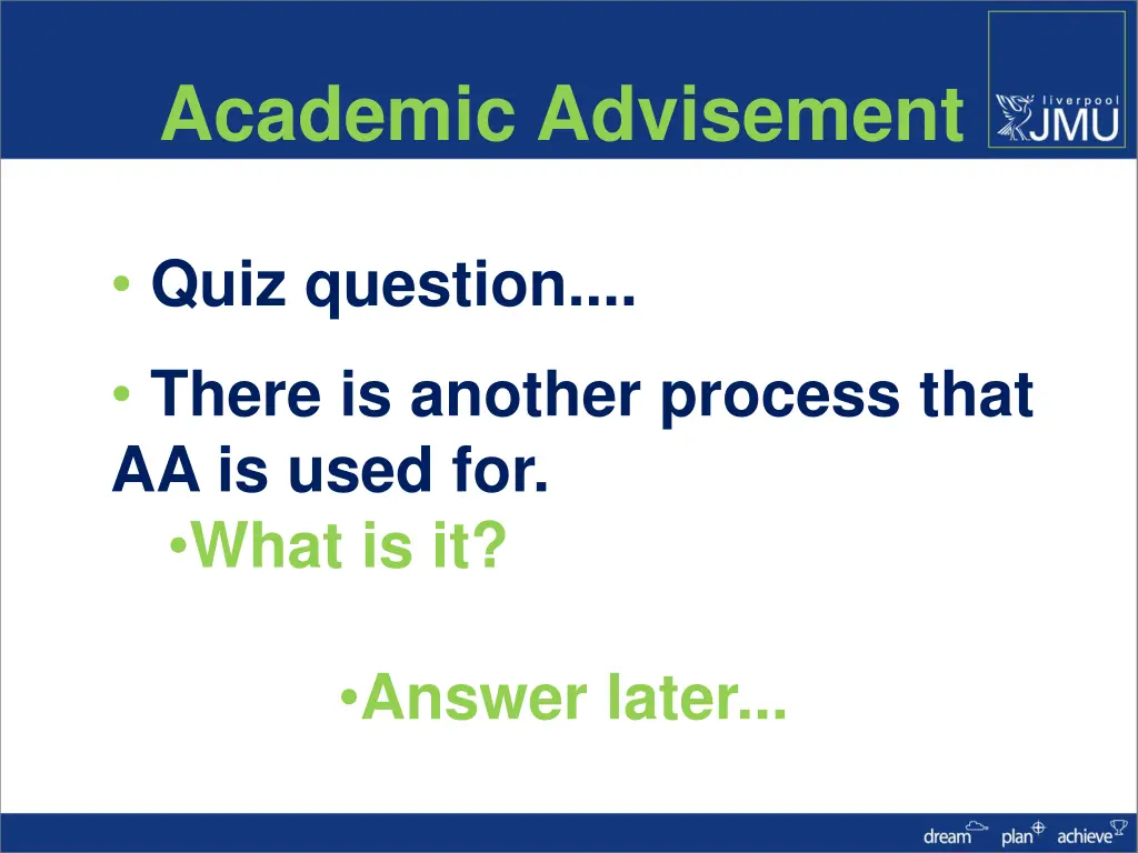 academic advisement 2