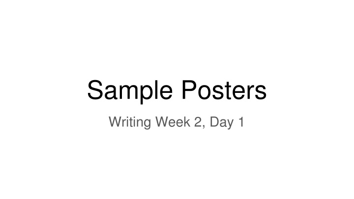 sample posters